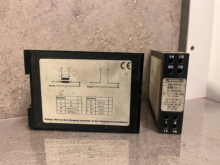 دیاگرام سیمکشی و جدول شماره ترمینالهای ترنسدیوسر Weigel A1U 2.0