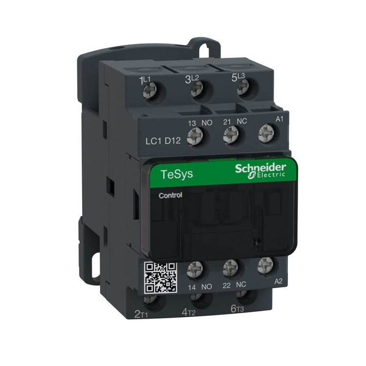 کنتاکتور ۱۲ آمپر اشنایدر بوبین ۲۴ ولت LC1D12B7
