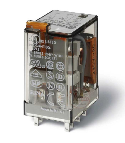 رله فیندر Finder 55.32 | رله صنعتی 2 کنتاکت تبدیلی 10 آمپر